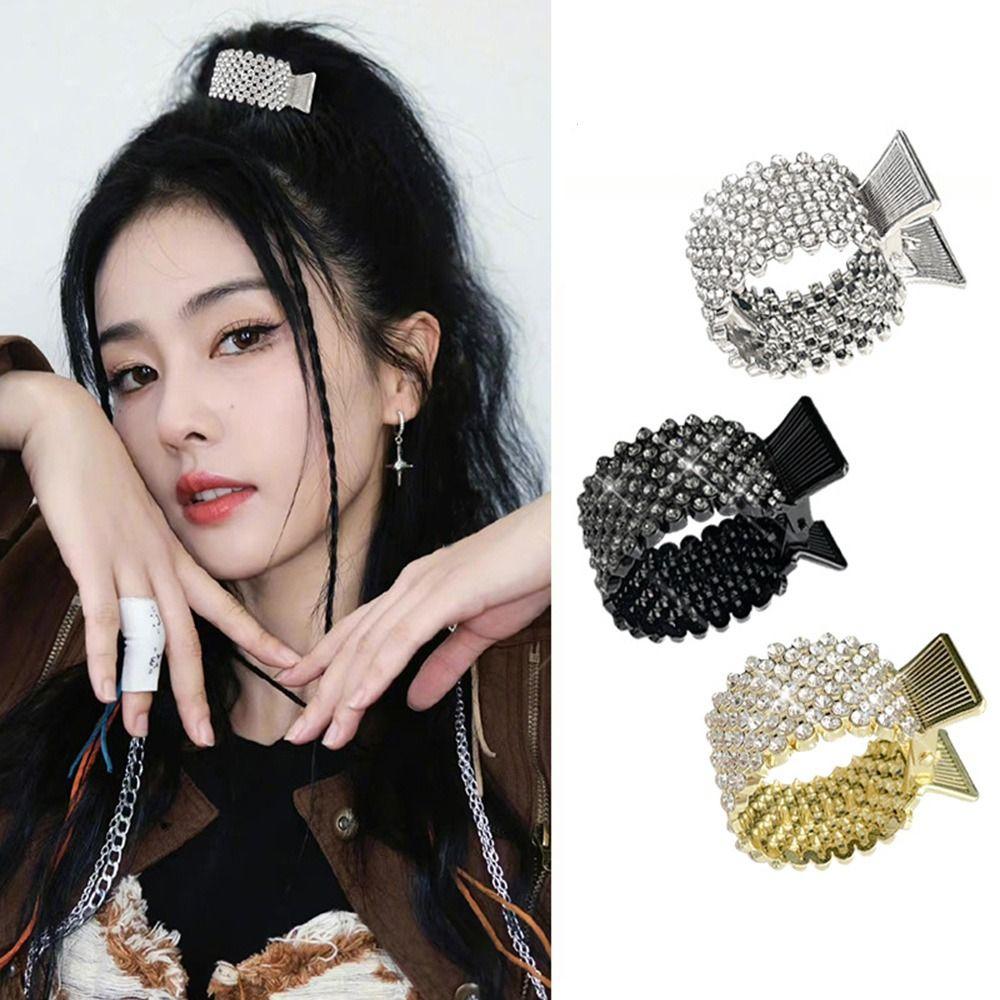 Full Diamond Rhinestone Hair Clip Elegant Shark Hair Claws New Ponytail Holder  Girl