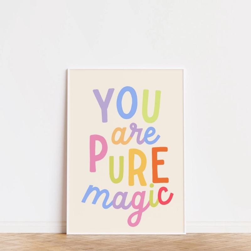 Colorful Kids Digital Text Inspirational Quotes Poster Fun Inspirational Artwork Positive Quotes For Kids Parenting Room Decor