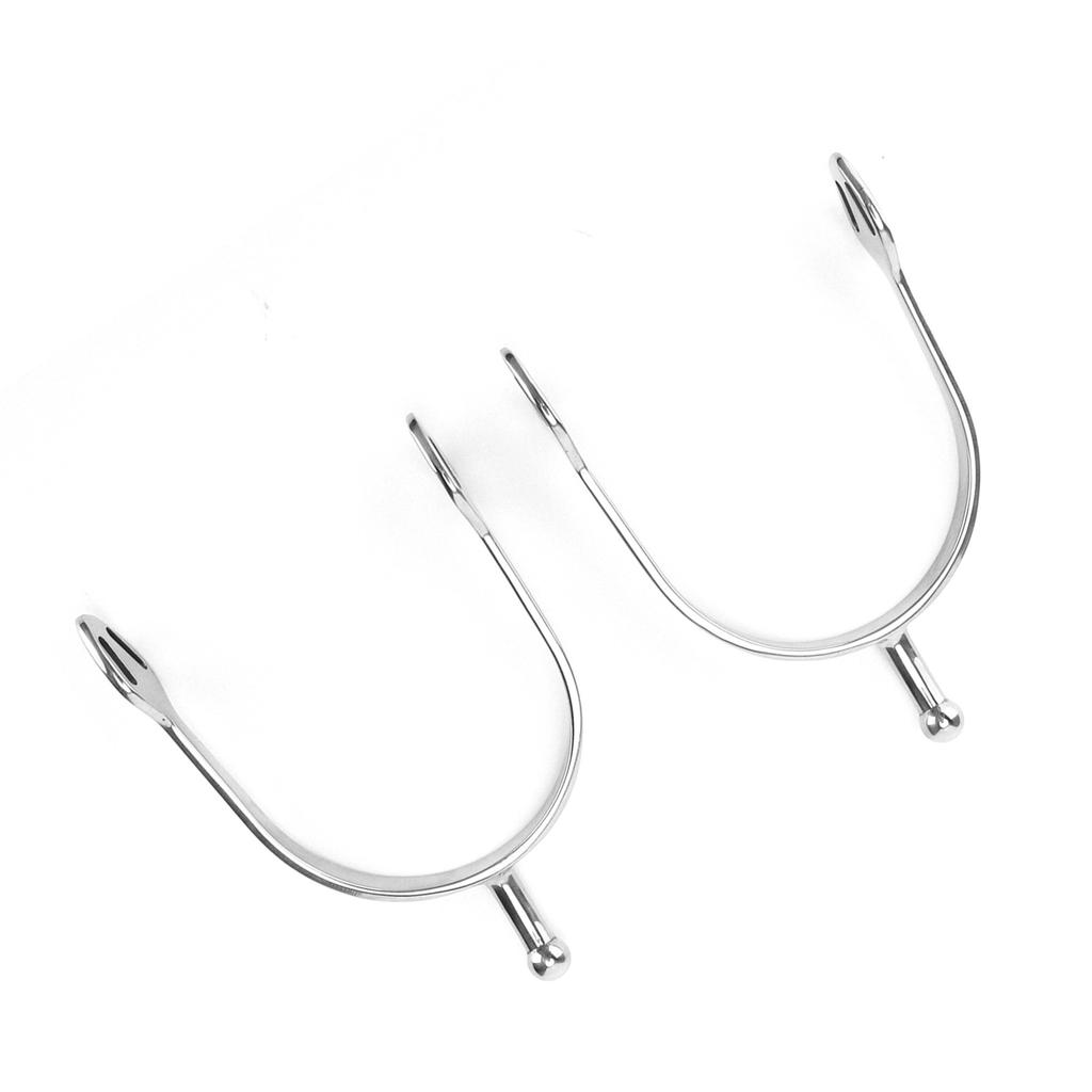Stainless Steel Horse Spurs Round Head English Spur Harmless to The Horse for Horsemanship Lovers