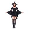 Halloween Witch Costume Adult Black Gothic Dress Stage Costume Mori Witch Hat Costume