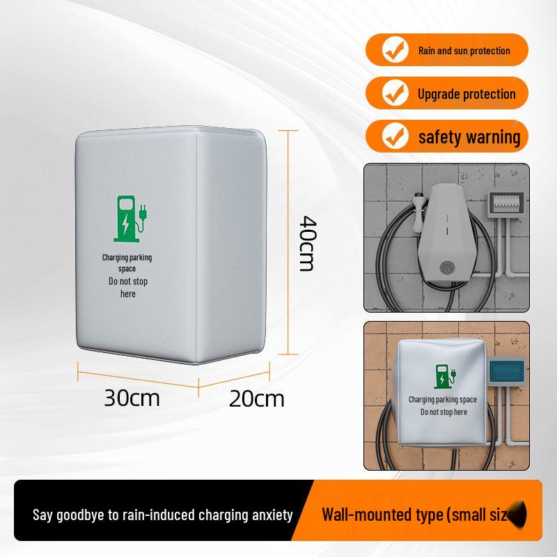 

Waterproof Winter Shield for EV Charging Gun - Protective Cover Against Snow and Rain Wall-Mount Small білий