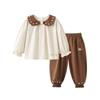 Snoopy Girls' Floral Cotton Spring/Autumn Set