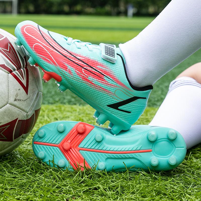 Children's Professional Velcro Spike Broken Ding Football Shoes Boys' Students Breathable Training Non-slip Competition Shoes