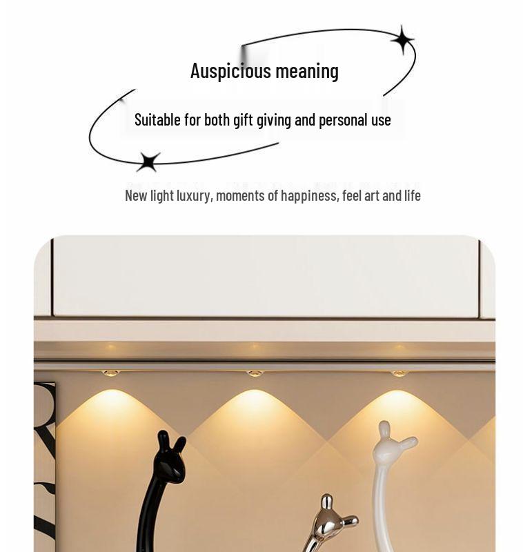 Nordic Luxury Deer Figurines Set: Elegant Decor for Living Room and Wine Cabinet