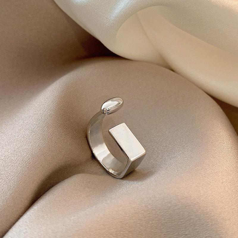

2021 Геометрическое регулируемое модное кольцо для женщин - модный дизайн знаменитостей в Интернете серебряный