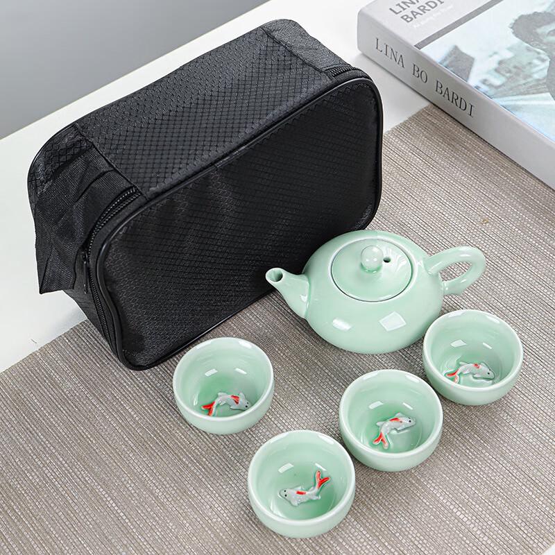 Portable Celadon Travel Tea Set