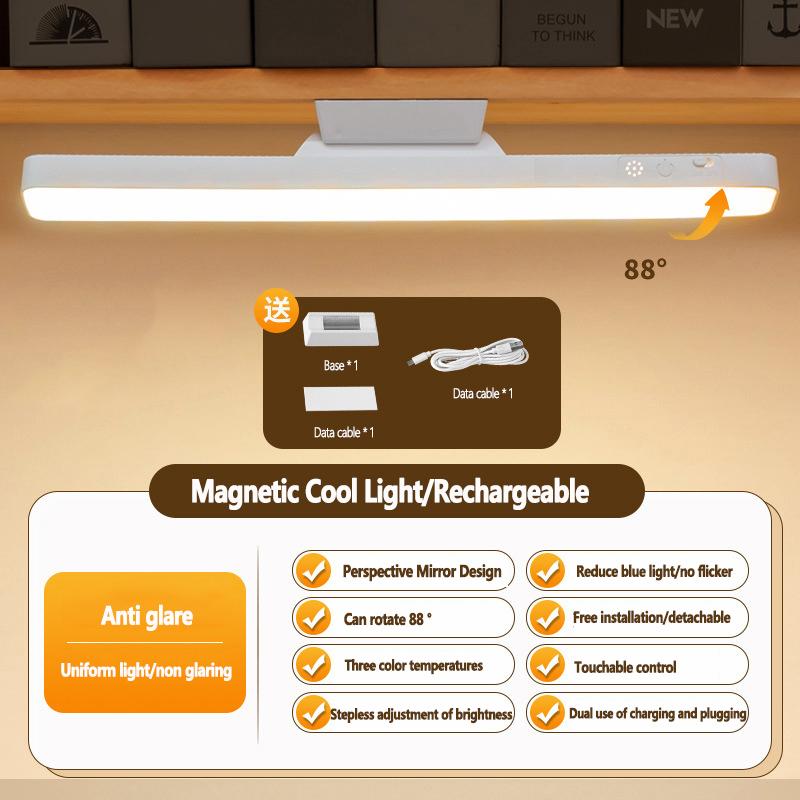 Modern LED Makeup Mirror Light with 3 Color Modes USB Rechargeable Cabinet Light for Makeup Mirror Bedroom Dressing Table