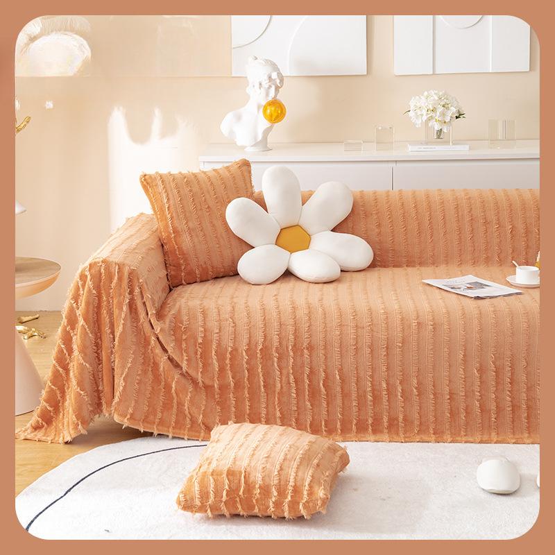 

Плюшевый чехол для дивана с кисточками, тканевый чехол для полотенец, одеяло, универсальный чехол для дивана на четыре сезона, все включено, подушка Jerk Cat Sense, зима 180*130cm