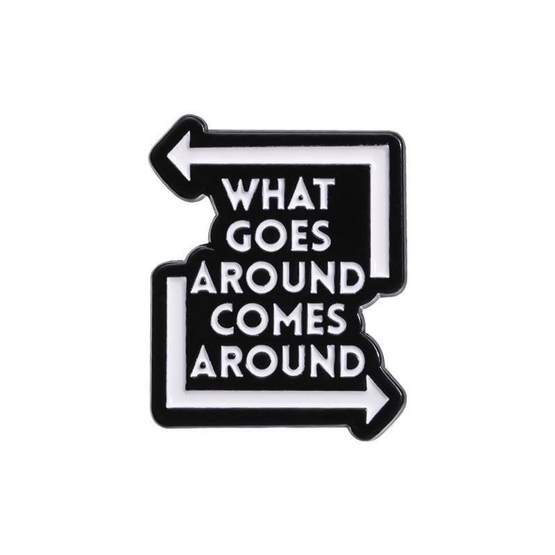 

Letter Stylish Alloy Brooch With Geometric Design For Trendy Male And Female Accessories Fashion