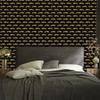 Black and Gold Tropical Black Wallpaper, Soft Shapes 50x1000
