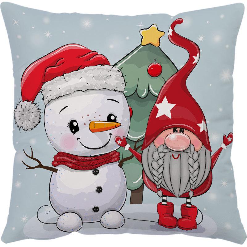 Amazon Hot Pillow Cartoon Doll Vánoční polštář Povlak na polštář Povlak na polštář na pohovku Povlak na polštář na sedák