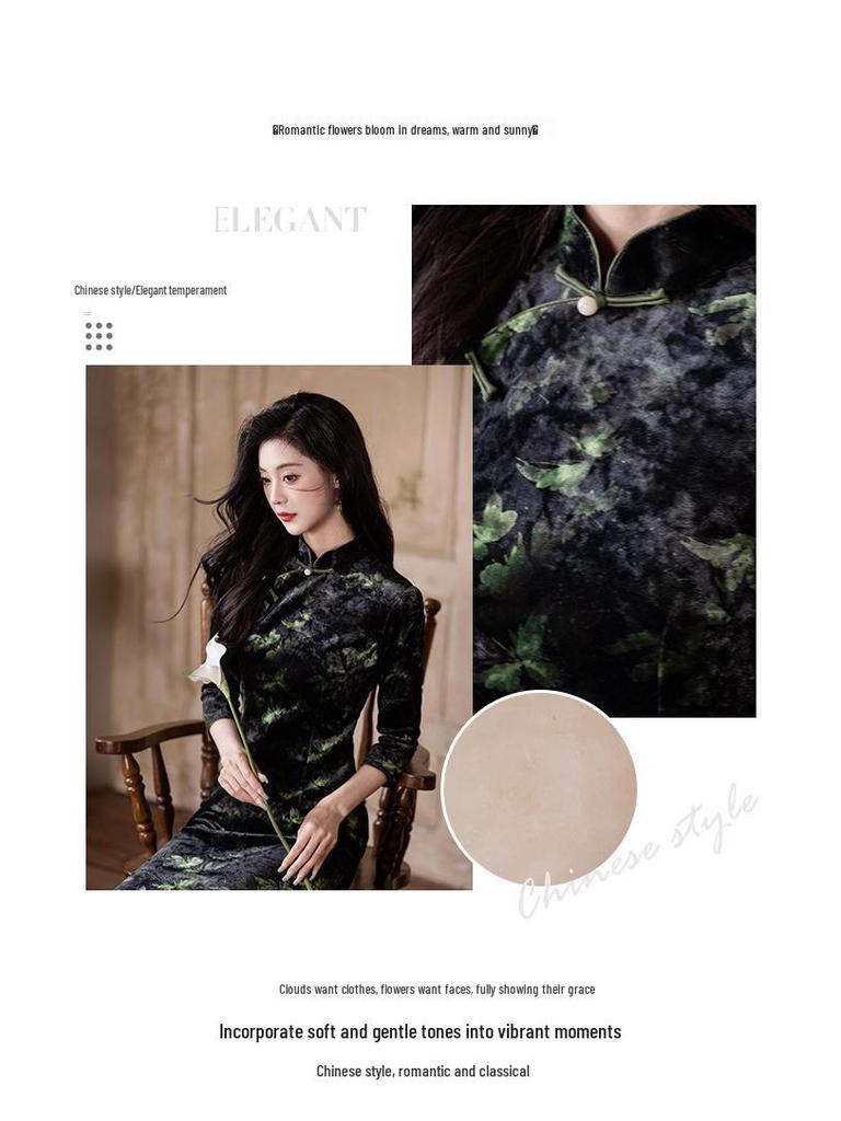 Exquisite 2025 New Chinese Cheongsam: Elegant Retro Dress for Women