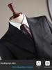 Elegant Men's Double-Breasted Two-Piece Suit with Wide Notched Lapels for Weddings and Business