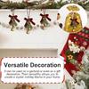 Christmas Jingle Bells Door Hanger Ornament Velvet Bow Pine Cone Bell Pendants 2025 Christmas Home Decoration New Year Gifts
