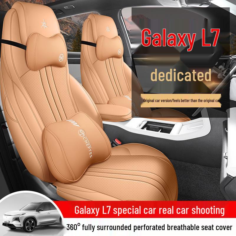 Galaxy L7 All-Season Full-Coverage Leather Seat Covers for 5 Seats