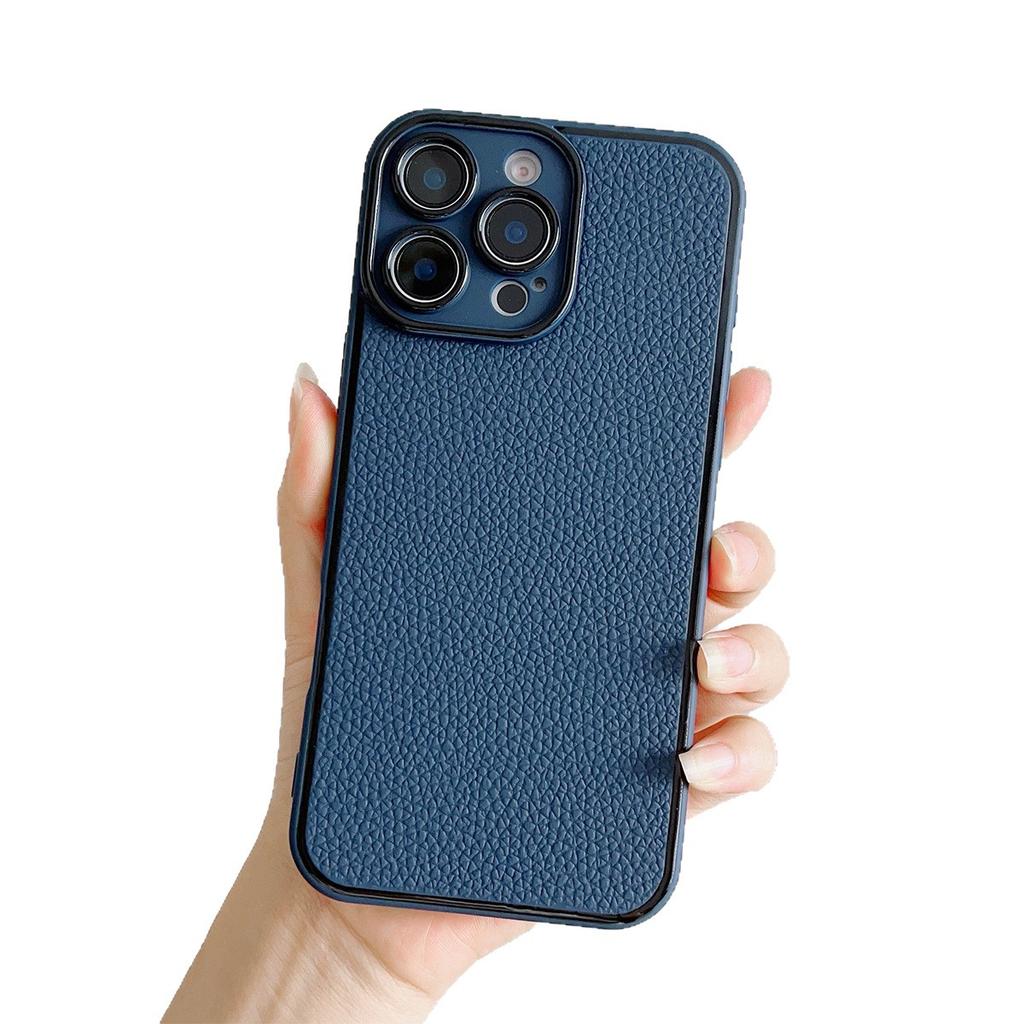 Leather Textured Glue Phone Case for Apple 14pm Four-corner Lanyard Anti-fall Phone Case for Apple Phone Protective Case Light Luxury Model