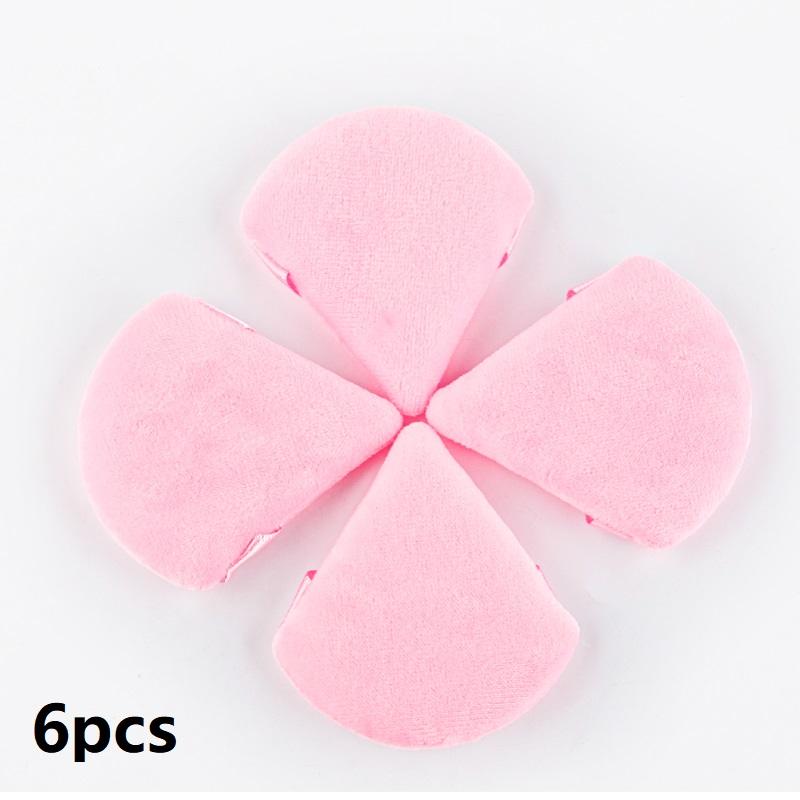 1/2/3/6Pcs Triangle Velvet Powder Puff Face Cosmetic Eye Beauty Makeup Tool Eco-friendly Reusable Sponge Washable Mini Powder Puff Accessorie