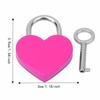 2pcs Colorful Exquisite Heart Shaped Padlock With Keys Love Lock Padlock  Handbag Decoration
