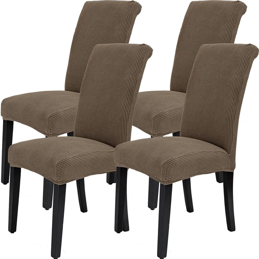 Dining Chair Cover Jacquard Spandex Slipcover Protector Case Stretch for Kitchen Chair Seat Hotel Banquet Elastic