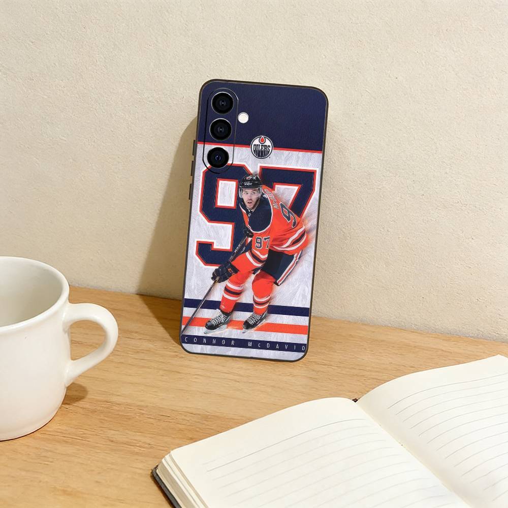 Ice Hockey C-Connor McDavid Phone Case For Samsung Galaxy A73,A72,A71,A70,A53,A52,A51,Others Soft Black Cover