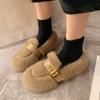 2024 Winter New Casual Plush Plus Size Fashion Fur Women's Shoes Lightweight and Warm Snow Boots One Step Lazy Pea Shoes