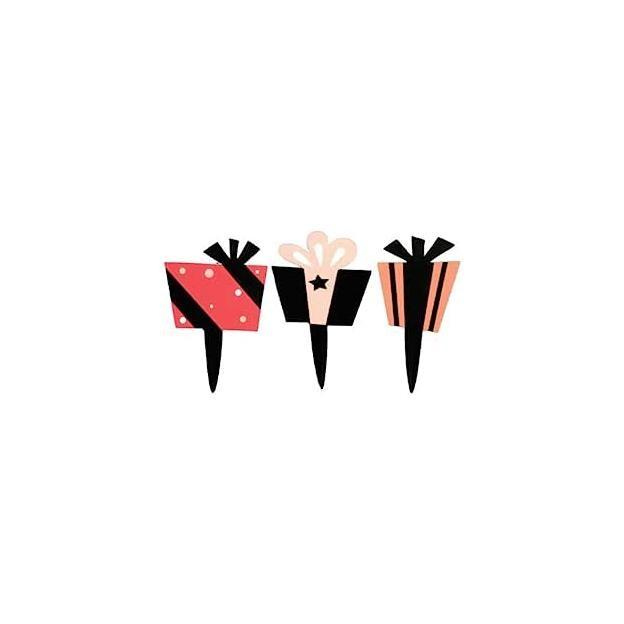 Creative Party Gift Wrap Cupcake Topper (Pack of 12)