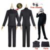 Costume Cosplay Blu Scuro Scuola Superiore Gojo Satoru Occhiali Anime Jujutsu Kaisen Costume di Halloween Tuta per Uomo