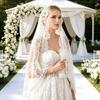 Velo di Pizzo Rete ad Alta Densità Forma Rigida Accessorio per Capelli da Sposa con Raffinati Bordi Floreali Aspetto Retrò Elegante per Matrimoni Halloween Gotico