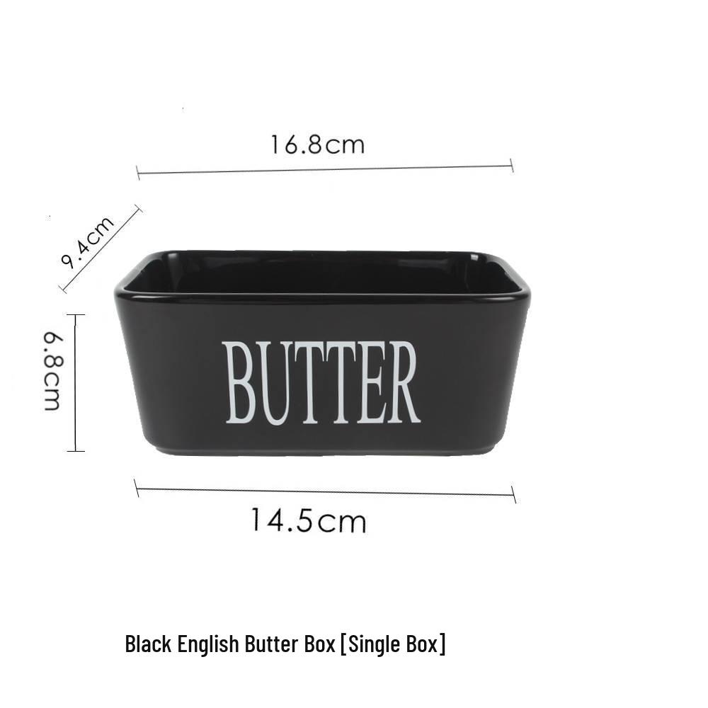 Nordic Ceramic Butter Dish with Knife - European Design