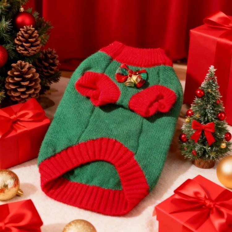 Christmas Knitted Sweater for Pets - Suitable for Schnauzer, Bichon, Teddy, Corgi, and Cats