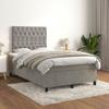Maison Exclusive - Bed Slat Base and Mattress Light Grey 120x200cm Velvet
