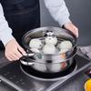YISPOT 28cm Edelstahl 2-stöckiger Dampfgarer Suppentopf