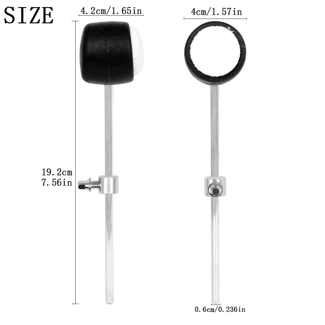 SLADE Bass Drum Pedal Beater Pro Percussion Marching Band Parts Metal Shaft Bass Drum Pedal Mallet Drum Upgrade Replacement Tool M16