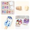 Wooden Pretend Kids Ice Cream Shop Play Set With Realistic Dessert Display For Childrens Role Play