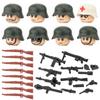 WW2 Soldier Medical Corps Figures Weapons Accessories Building Blocks Military German Army Infantry Helmet Guns Parts Bricks