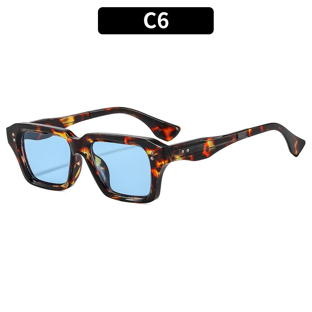Square Frame Rice Stud Sunglasses Outdoor Retro Inspired UV400 Protection Sun Glasses Trendy Vintage Eyewear for Unisex
