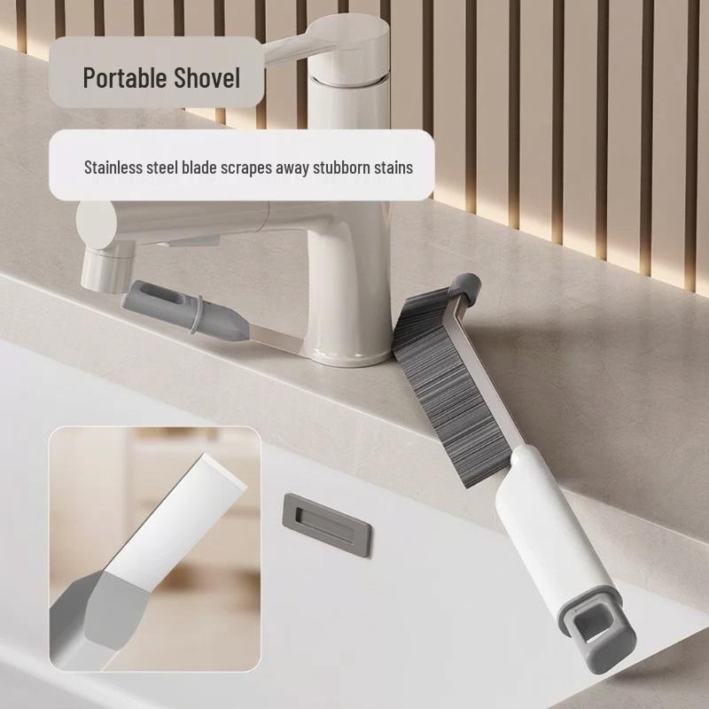 Multi-functional Long Handle Gap Cleaning Brush for Bathroom, Toilet, and Window Corners