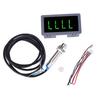 RPM Speed Measure Meter NPN Hall Proximity Switch Sensor Motor Green 4 Digit LED Motor Tachometer RPM Gauge Motor Tachometer
