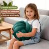 Dark Green 8.6 Inches Knot Pillow Ball, Round Soft Handmade Knotted Ball Pillow Plush Cushion Home Decor, Knotted Plush Pillow Cushion, for Bedroom,
