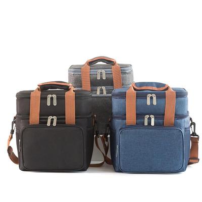 Doppelschichtige isolierte Picknick-Reisetasche - Multifunktional, auslaufsicher, wasserdicht, Einzelschulter-Kühlpack