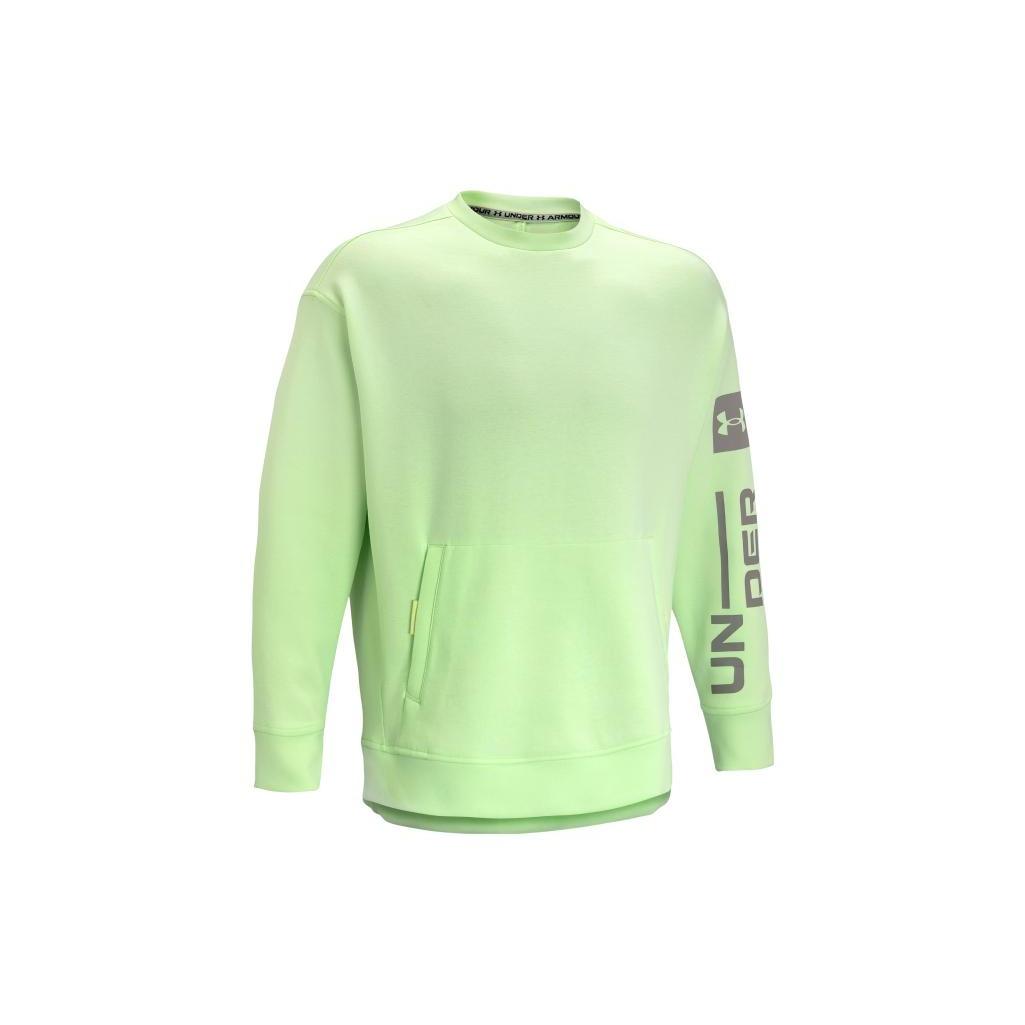 Under Armour Summit Knit Graphic Crew Top Lime Green Men s 1373800-369 L