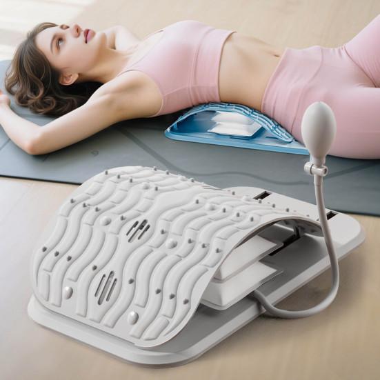 Back Stretcher Adjustable Lumbar Traction Device Pain Relief Ergonomic Spine