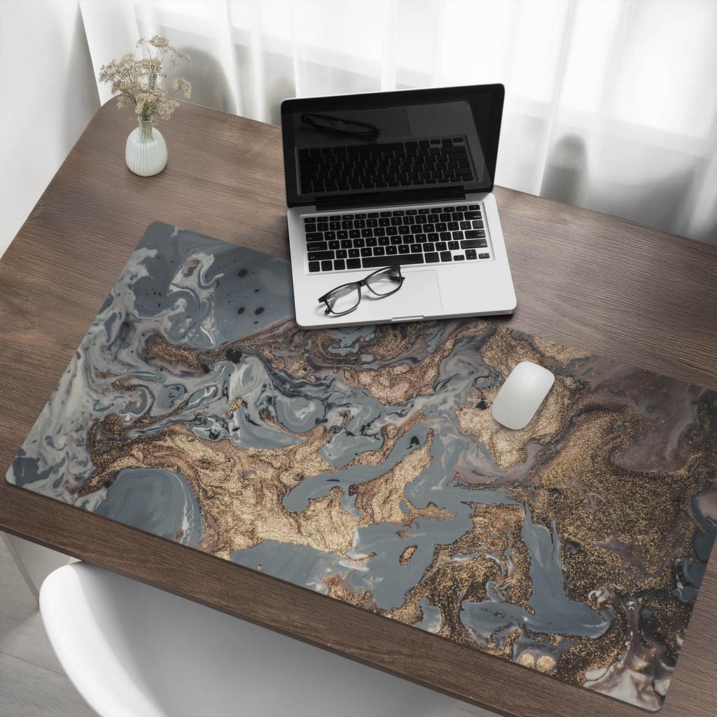 Non-slip Desk Mat for Office Abstract Swirl 120X60 Cm