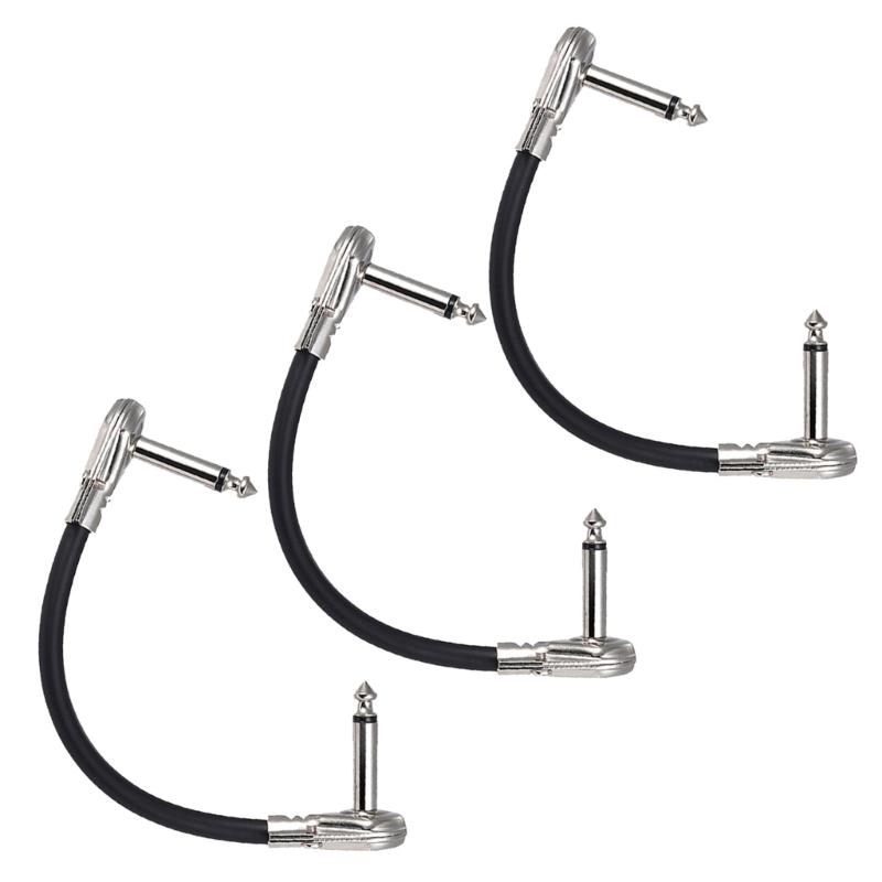 3Pcs Electric Guitar Cable Pedalboard Instrument Cable Pedal Board Patches Cable for Guitar and Other Instruments