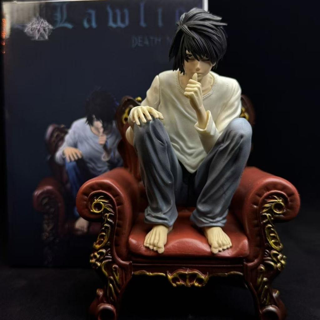 Death Note L Lawliet Sofa Throne Model Ornament Anime Figurine Boys Collectible Toys Children Birthday Gift Pvc
