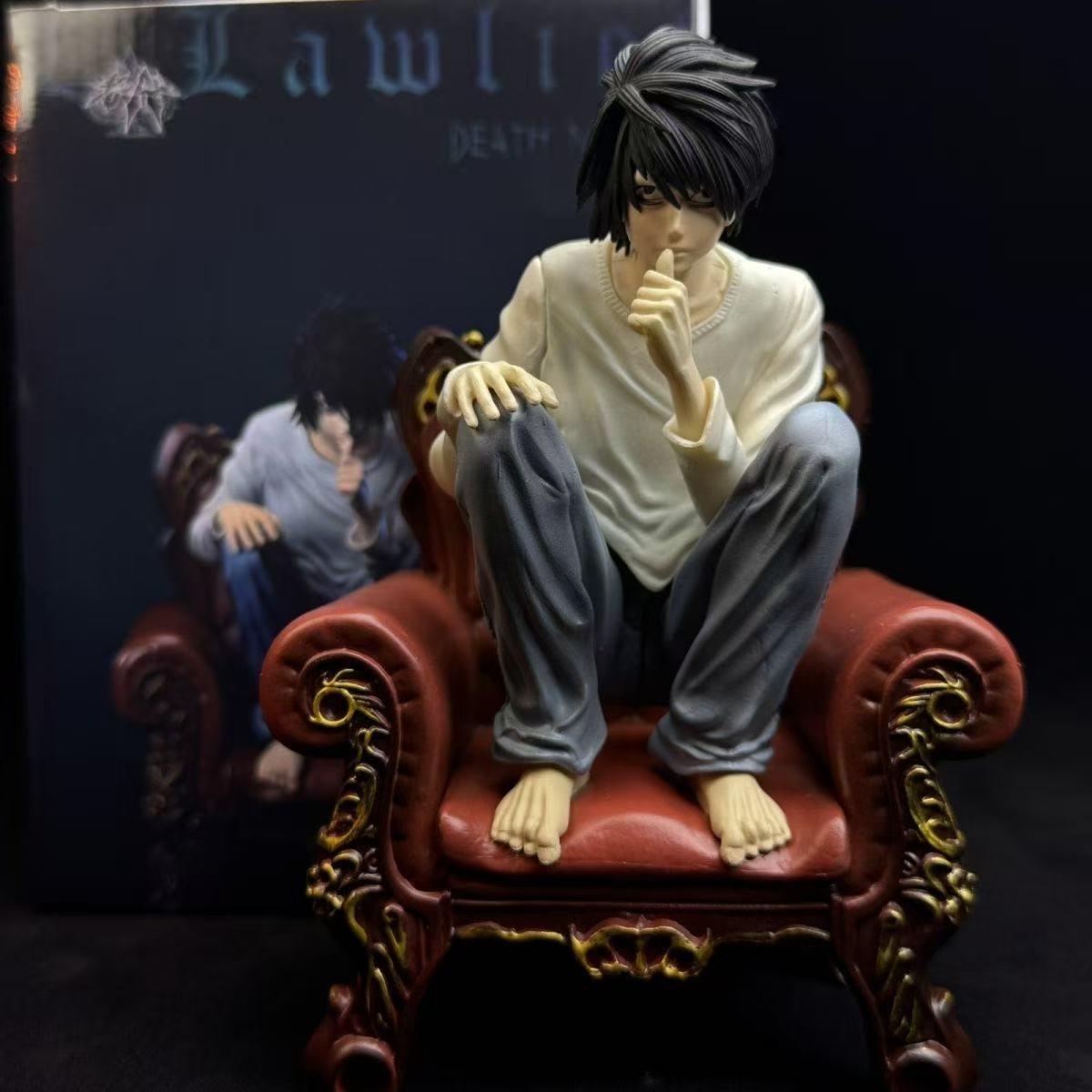 Interesting Toys Boys Death Note L Lawliet Sofa Throne Model Ornament Anime Figurine Collectible Toys Children Birthday Gift Pvc