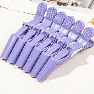 6 Stück Krokodil-Haarspange Design Klauenförmige Haarspange Salon-Haarspange Haarschmuck Make-up-Klammer Speziell für Echthaarperücken