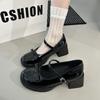 Pantofi Femei Loafers Retro Maro Pantofi Mary Jane Femei Piele PU Tocuri Groase Pantofi Lolita Pantofi Uniformă Femeie Pantofi cu Cataramă la Gleznă