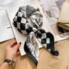 70cm Silk Square Scarf Women Luxury Floral Print Kerchief Soft Satin Hairband Hand Bag Ribbon Foulard Hijab Neckerchief Headband