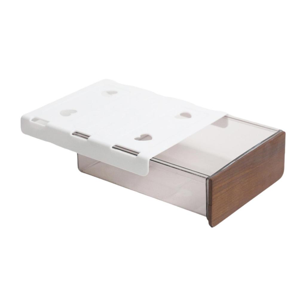 Pull Out Under Desk Drawer Storage Cabinet Large Plastic Organizer Box for Table Makeup Vanity Room School Kitchen Desk